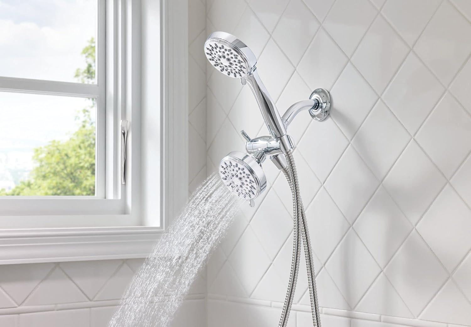 image:imageMoen 20016 Ignite Dual Hand Held And Multi Function Shower Head Combo Package With Hose And Diverter Chrome 375Chrome