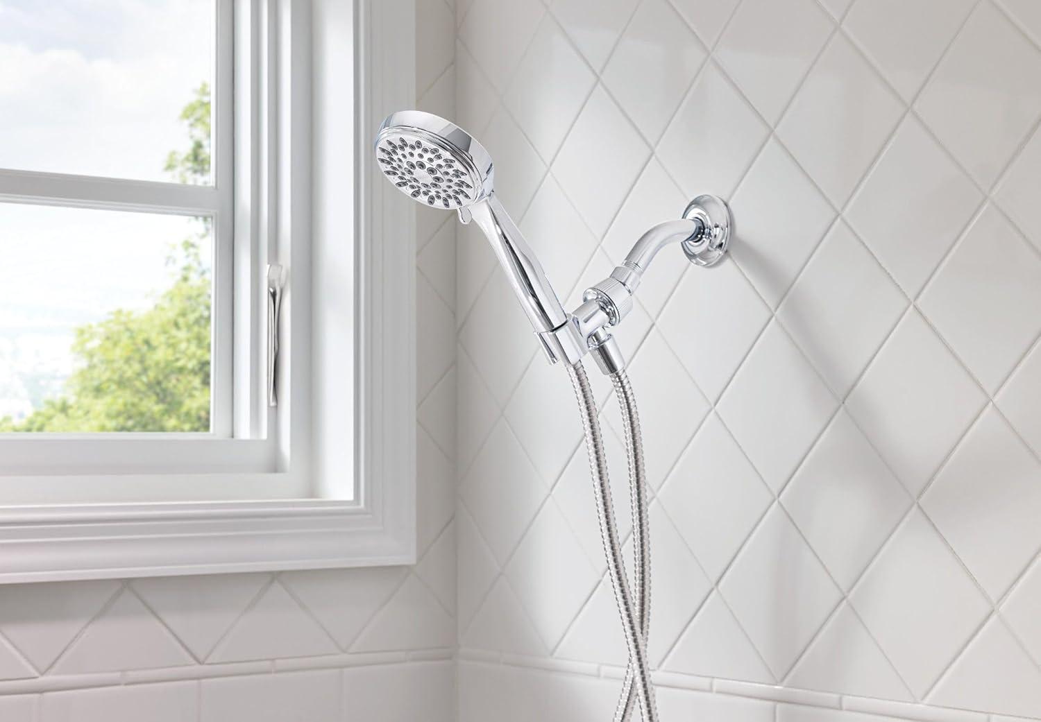 image:imageMoen 20016 Ignite Dual Hand Held And Multi Function Shower Head Combo Package With Hose And Diverter Chrome 375Chrome