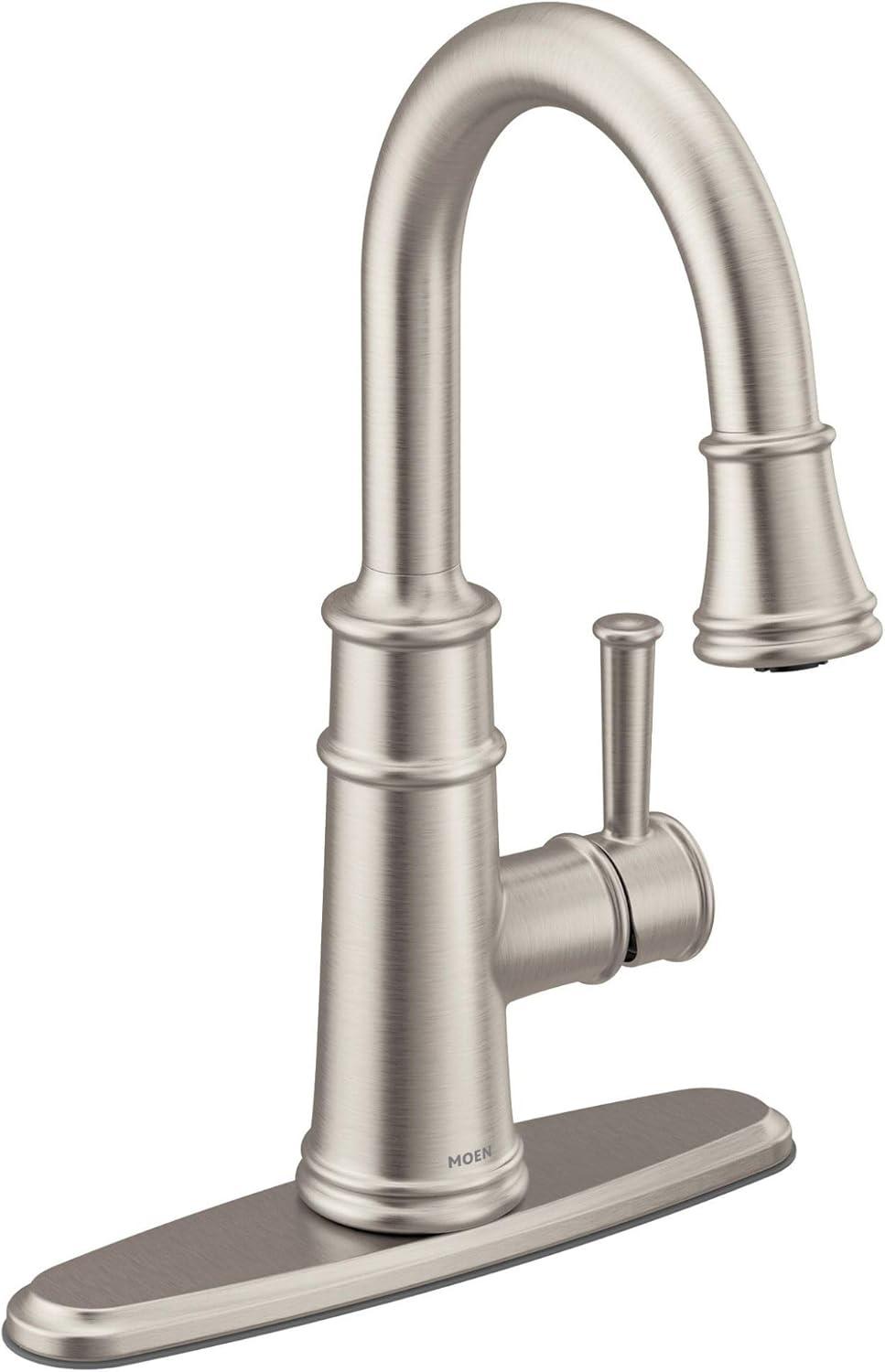 image:imageMoen 6260 Belfield OneHandle Pulldown Bar Faucet with Power Clean Featuring Reflex ChromeStainless