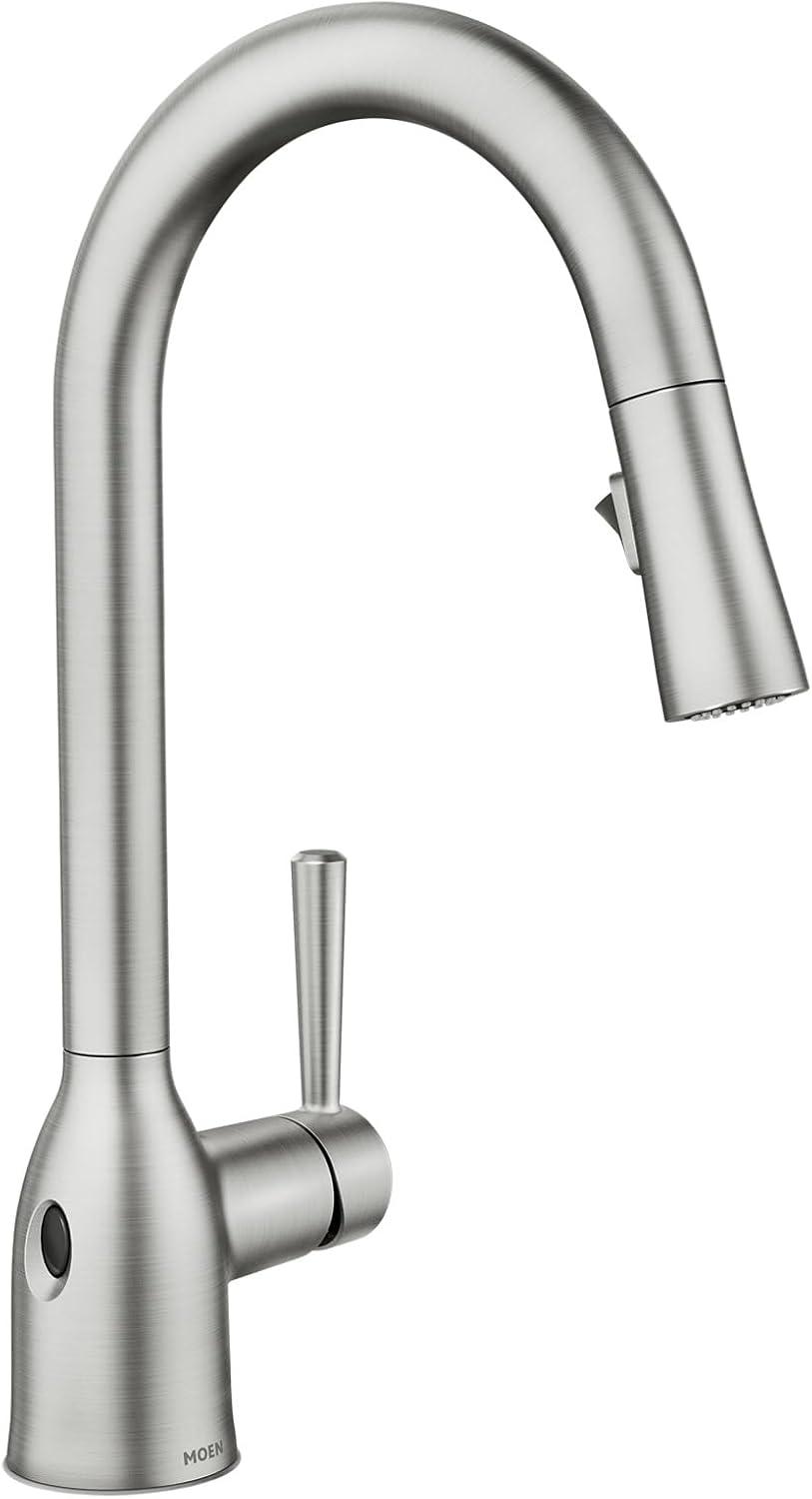 image:imageMoen Adler Chrome Motionsense Wave Sensor Touchless One Handle Pulldown Kitchen Faucet Featuring Power Clean 87233EWCSpot Resist Stainless