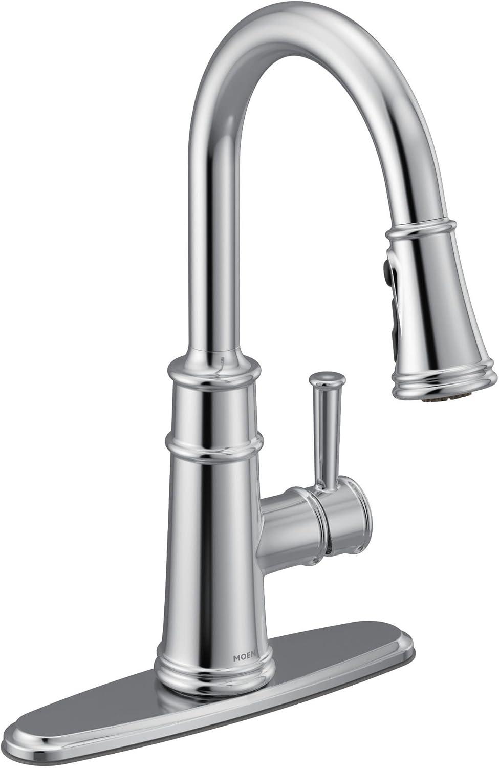 image:imageMoen Belfield Spot Resist Stainless Motionsense Wave Sensor Touchless One Handle Pulldown Kitchen Faucet Featuring Power Clean 7260EWSRSChrome