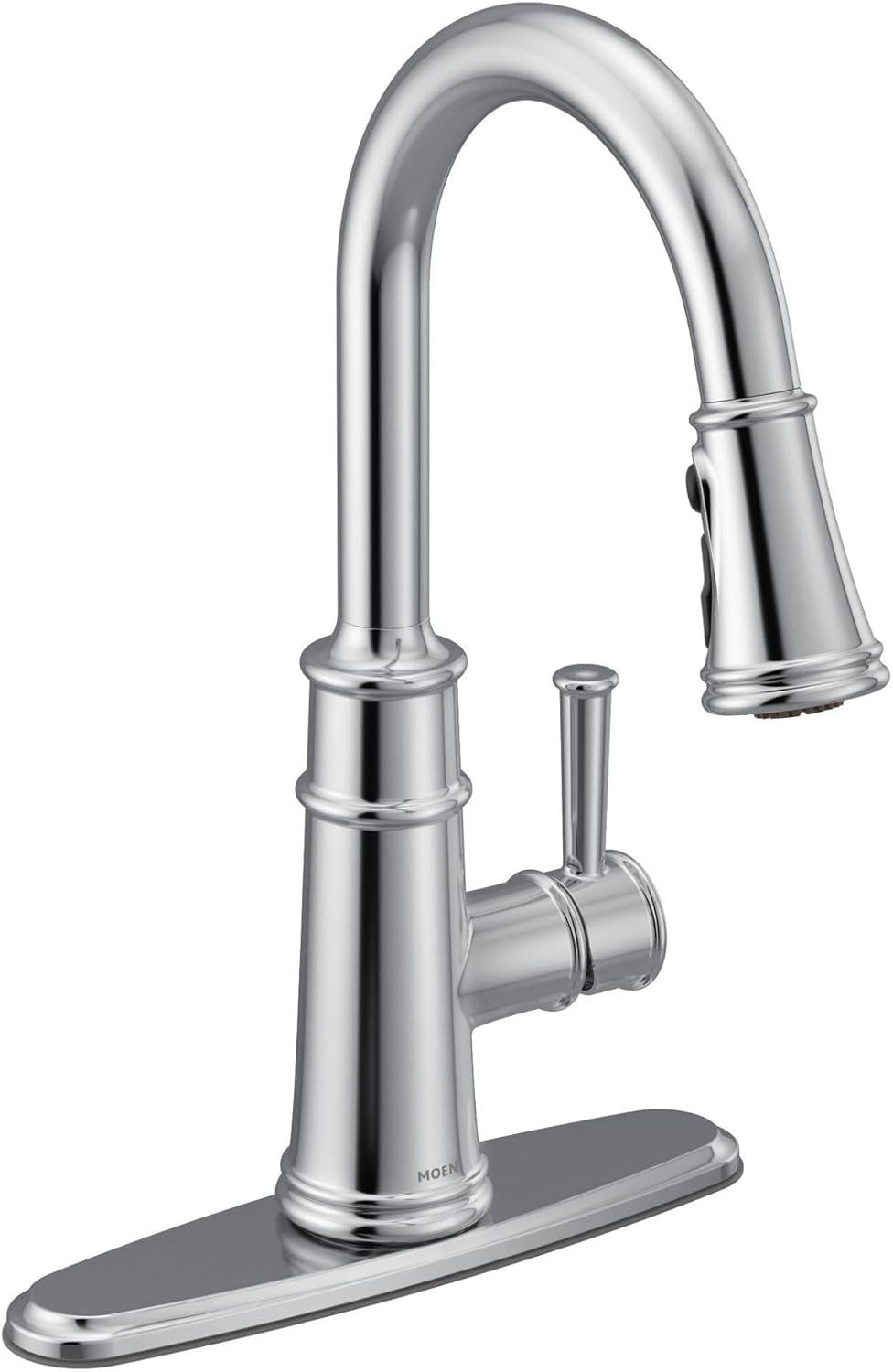 image:imageMoen Belfield Spot Resist Stainless Motionsense Wave Sensor Touchless One Handle Pulldown Kitchen Faucet Featuring Power Clean 7260EWSRSChrome