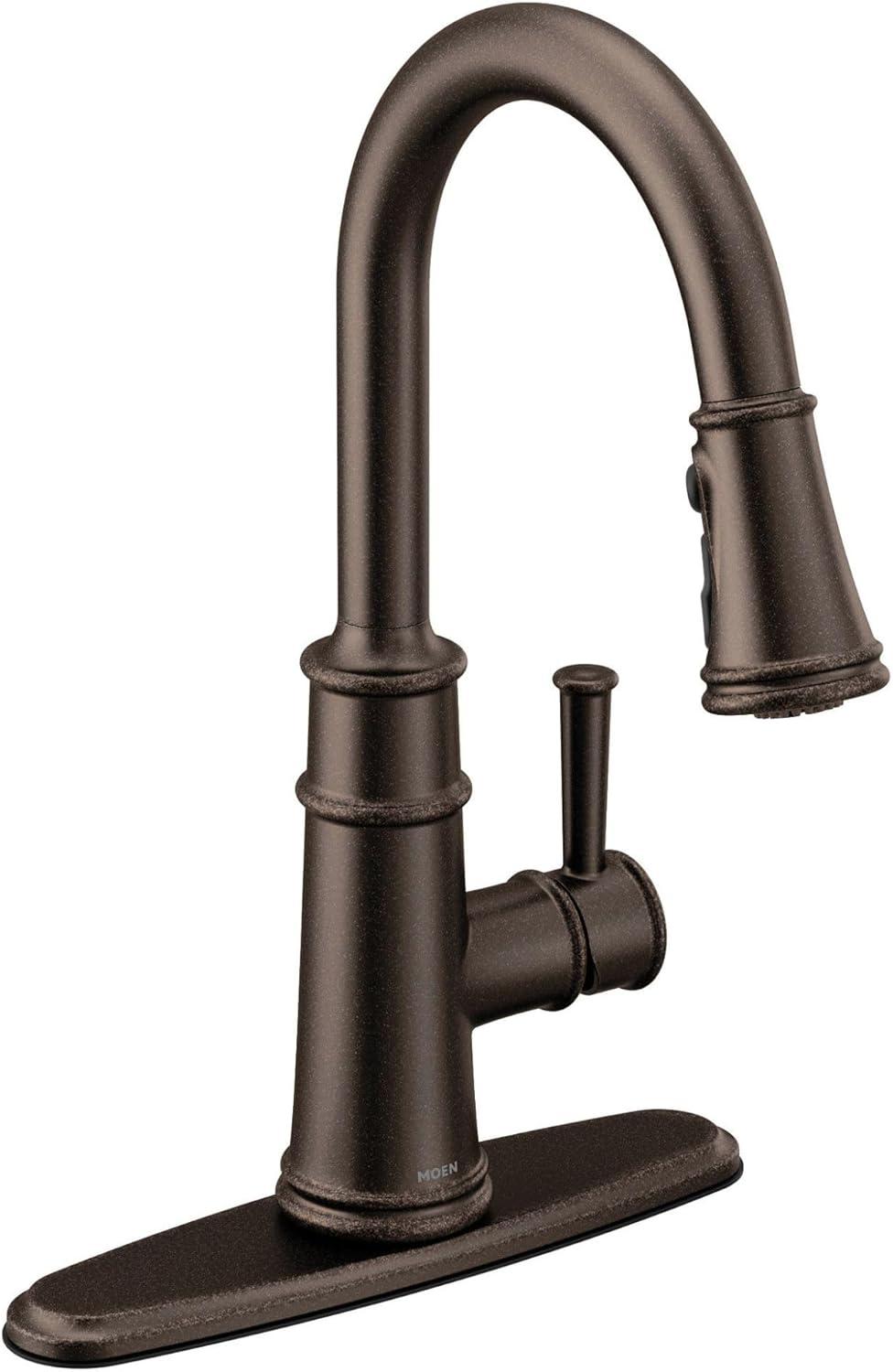 image:imageMoen Belfield Spot Resist Stainless Motionsense Wave Sensor Touchless One Handle Pulldown Kitchen Faucet Featuring Power Clean 7260EWSRSOil Rubbed Bronze