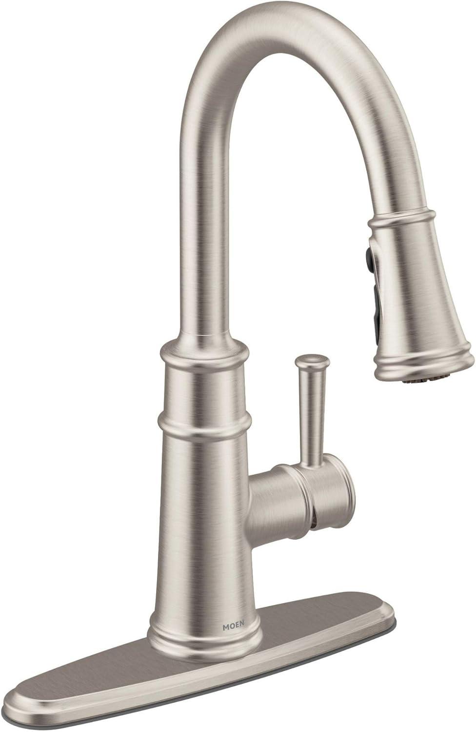 image:imageMoen Belfield Spot Resist Stainless Motionsense Wave Sensor Touchless One Handle Pulldown Kitchen Faucet Featuring Power Clean 7260EWSRSSpot Resist Stainless