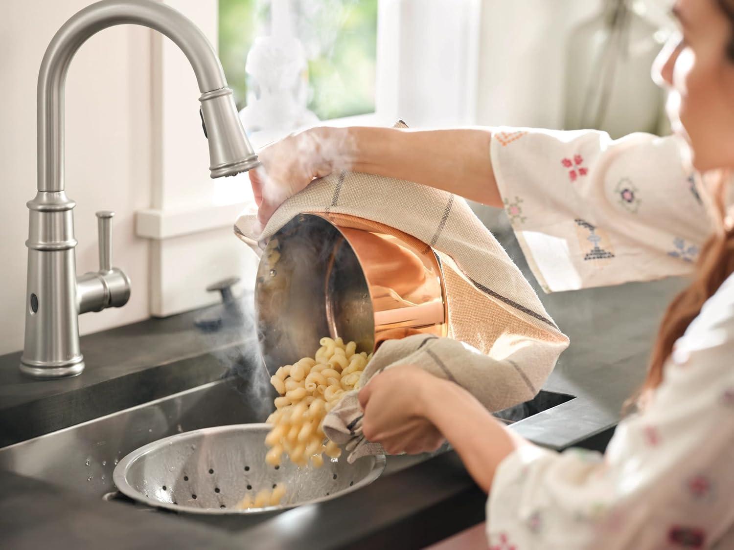 image:imageMoen Belfield Spot Resist Stainless Motionsense Wave Sensor Touchless One Handle Pulldown Kitchen Faucet Featuring Power Clean 7260EWSRSSpot Resist Stainless