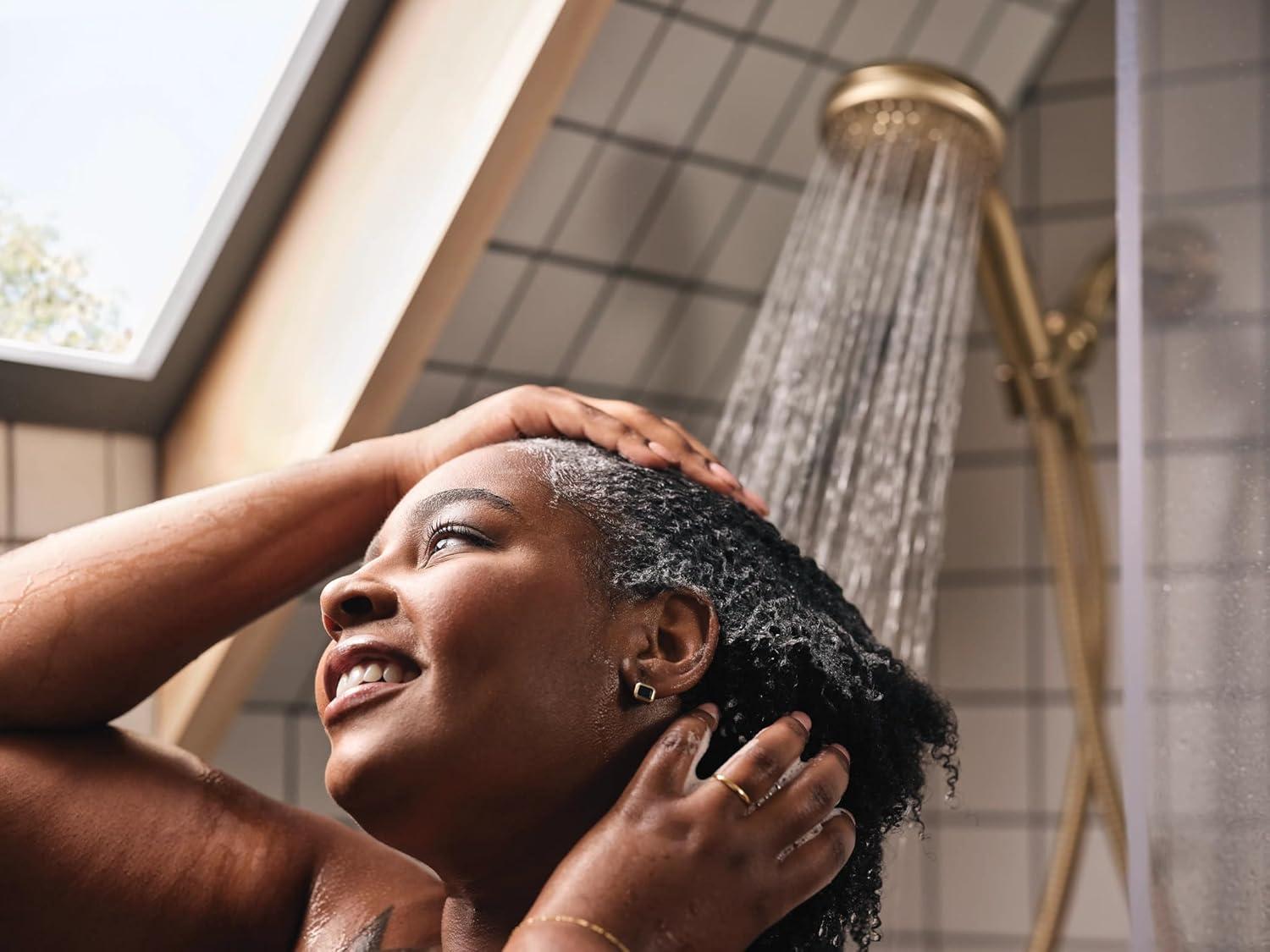 image:imageMoen Beric Bronzed Gold Single Handle Modern Tub and Shower Faucet with Handshower Valve Included 82775BZGBronzed Gold