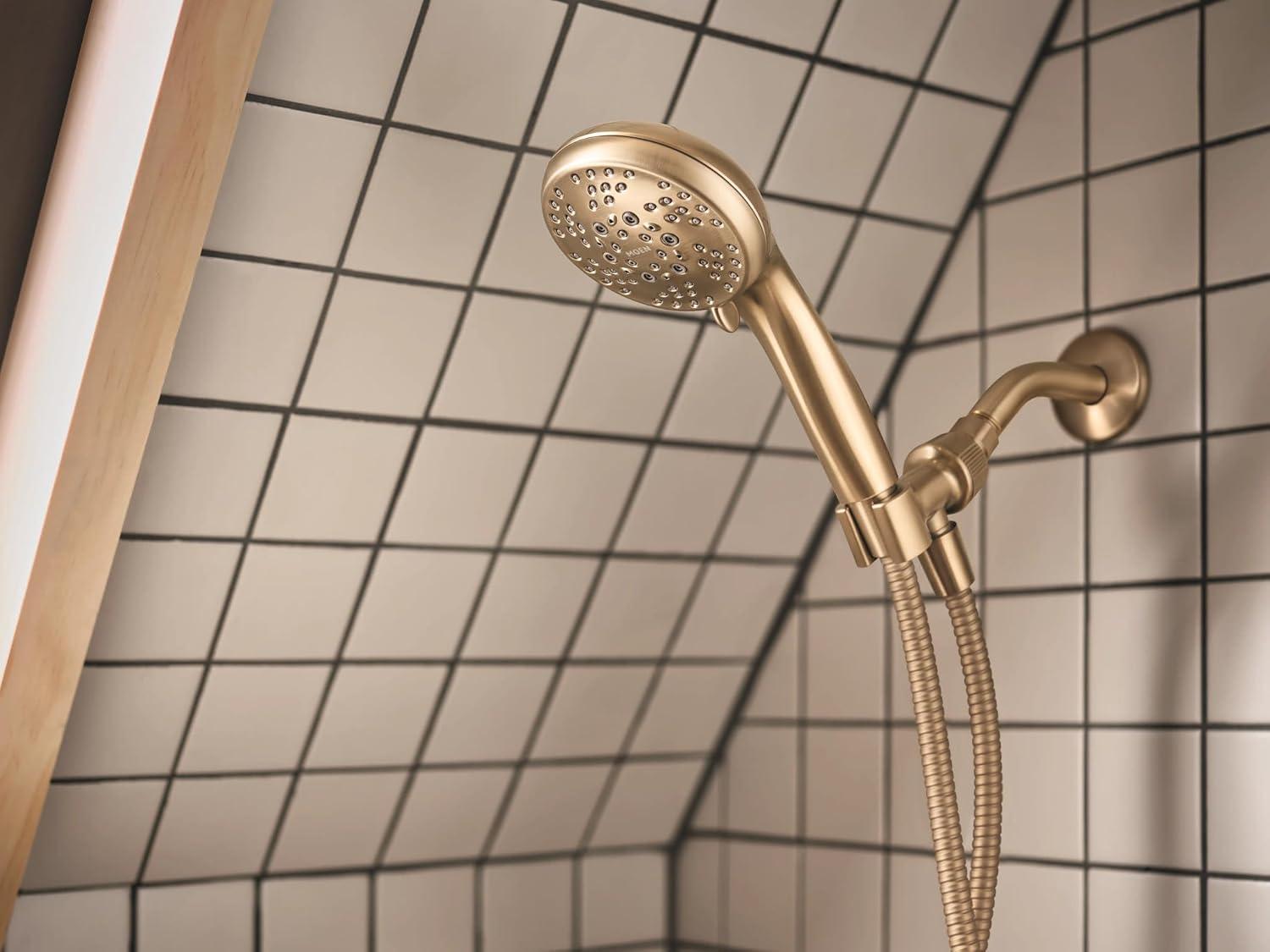 image:imageMoen Beric Bronzed Gold Single Handle Modern Tub and Shower Faucet with Handshower Valve Included 82775BZGBronzed Gold
