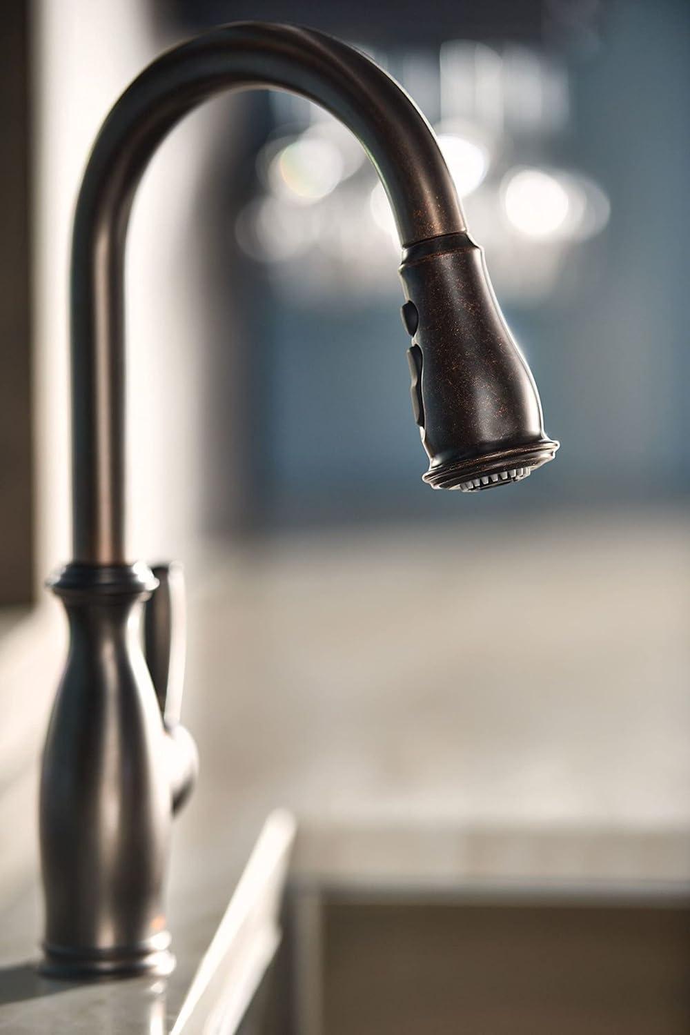 image:imageMoen Brantford Spot Resist Stainless Motionsense Wave Touchless OneHandle Pulldown Kitchen Faucet Featuring Power Clean and Reflex Docking System 7185EWSRSOil Rubbed Bronze
