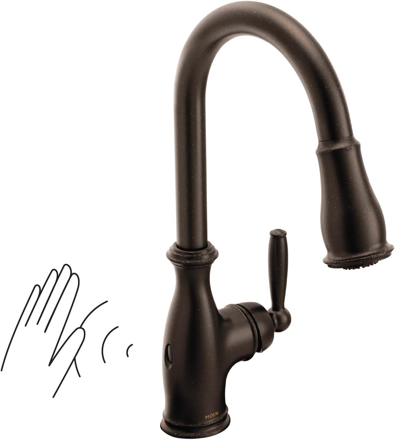 image:imageMoen Brantford Spot Resist Stainless Motionsense Wave Touchless OneHandle Pulldown Kitchen Faucet Featuring Power Clean and Reflex Docking System 7185EWSRSSpot Resist Stainless
