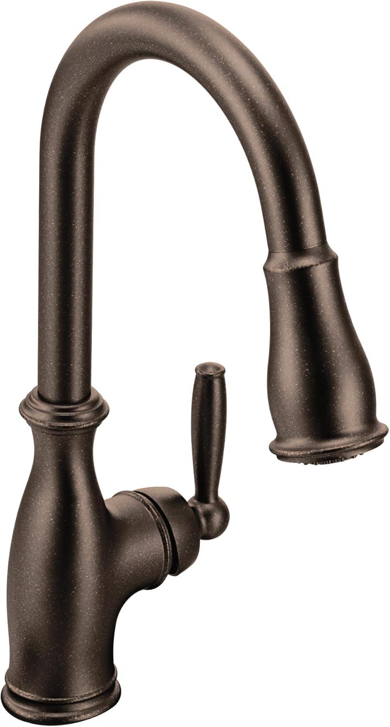 image:imageMoen Brantford Spot Resist Stainless Motionsense Wave Touchless OneHandle Pulldown Kitchen Faucet Featuring Power Clean and Reflex Docking System 7185EWSRSOil Rubbed Bronze