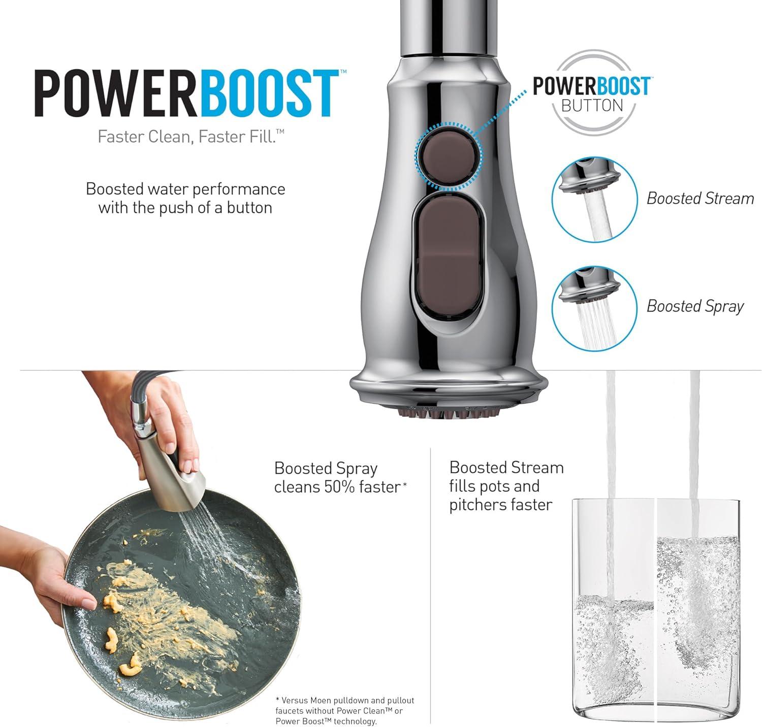image:imageMoen Brantford Spot Resist Stainless Motionsense Wave Touchless OneHandle Pulldown Kitchen Faucet Featuring Power Clean and Reflex Docking System 7185EWSRSSpot Resist Stainless