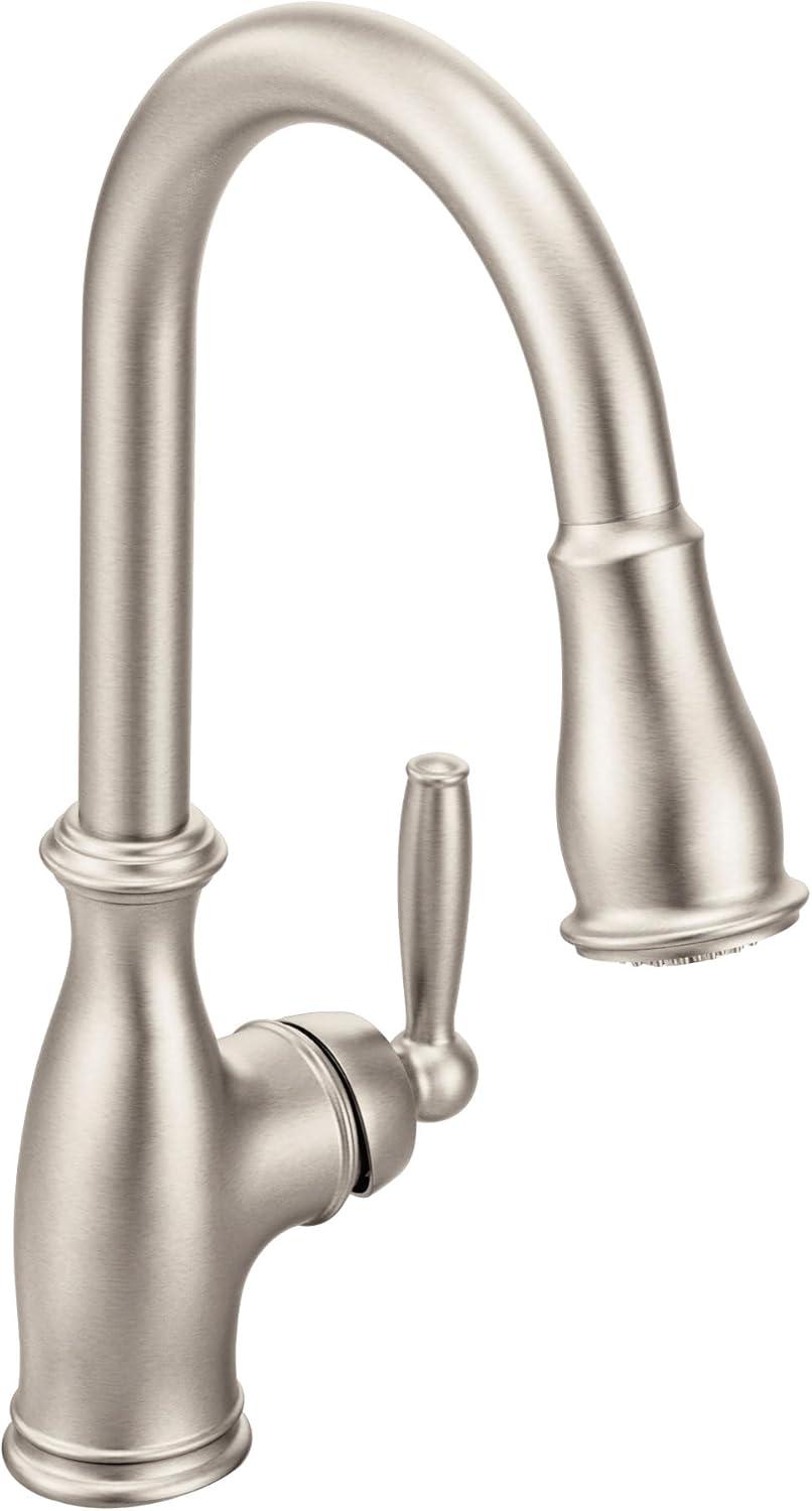 image:imageMoen Brantford Spot Resist Stainless Motionsense Wave Touchless OneHandle Pulldown Kitchen Faucet Featuring Power Clean and Reflex Docking System 7185EWSRSSpot Resist Stainless