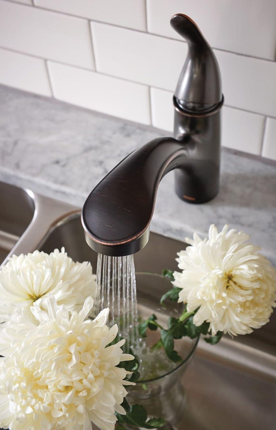 image:imageMoen Brecklyn Mediterranean Bronze SingleHandle PullOut Sprayer Kitchen Sink Faucet with Power Clean 87557BRBMediterranean Bronze