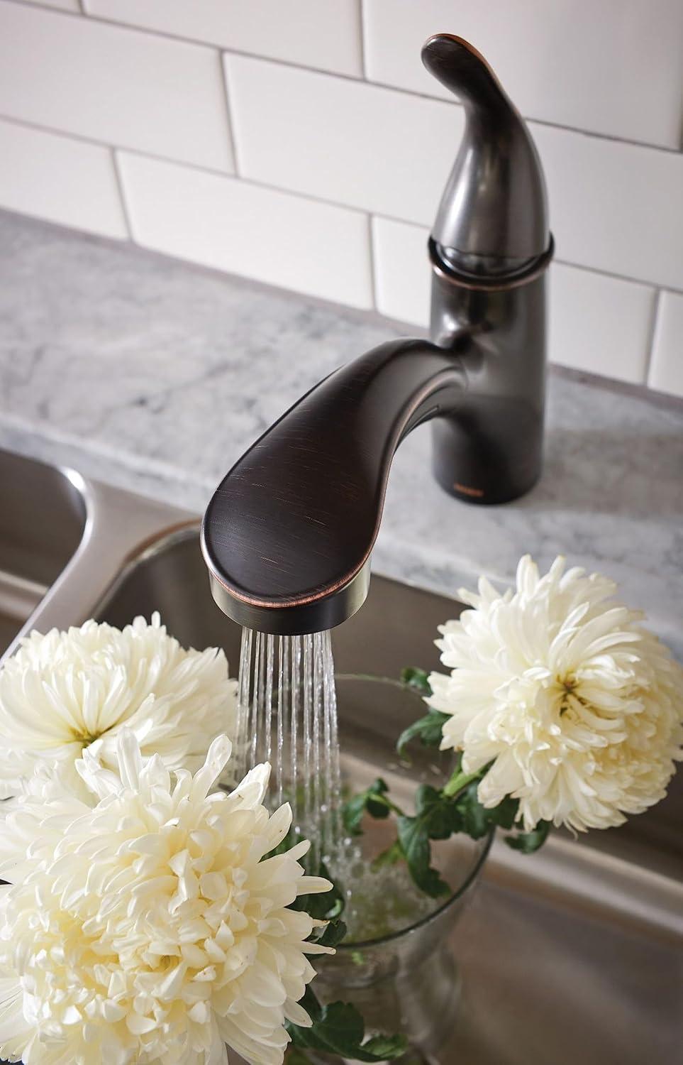 image:imageMoen Brecklyn Mediterranean Bronze SingleHandle PullOut Sprayer Kitchen Sink Faucet with Power Clean 87557BRBMediterranean Bronze