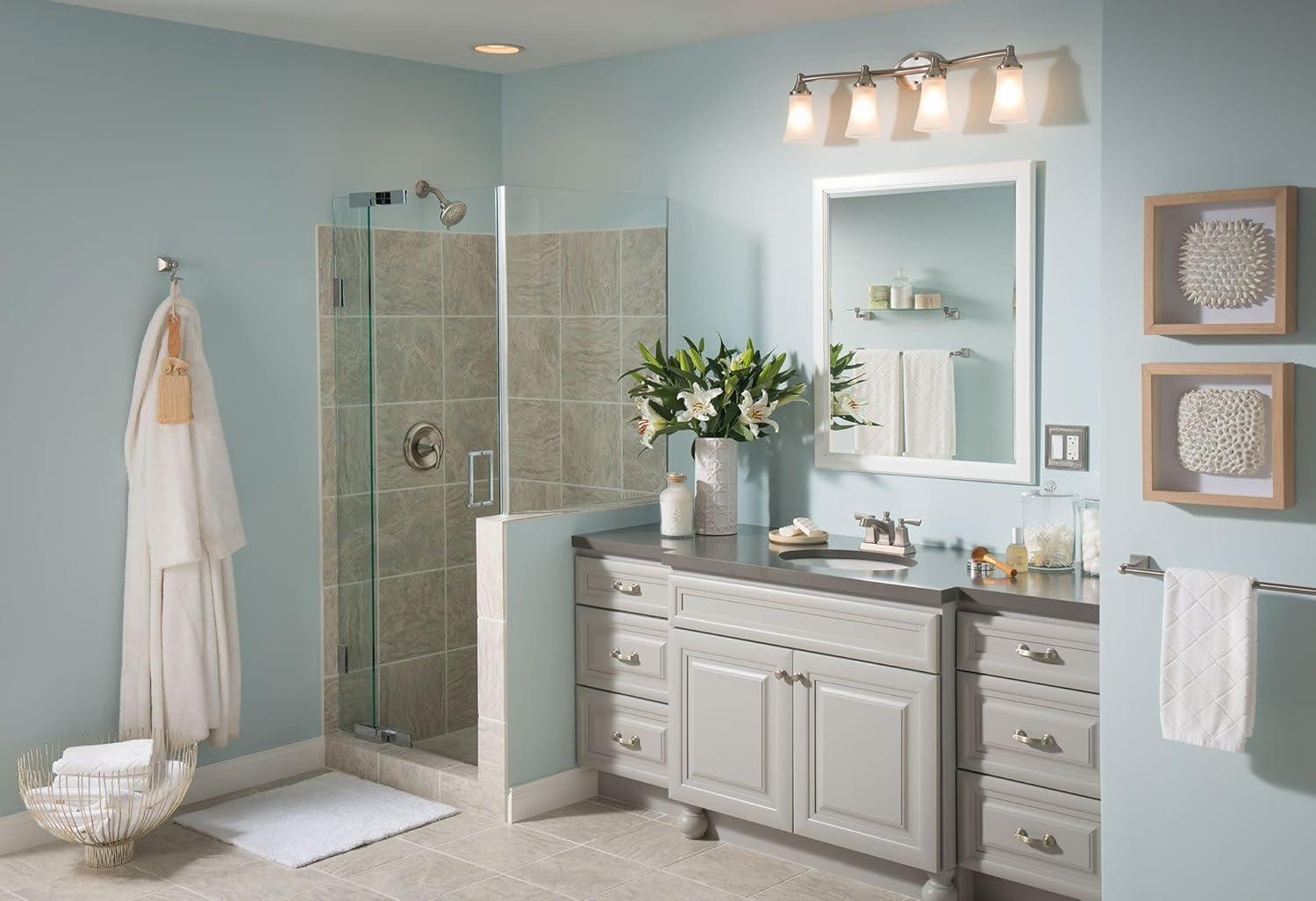 image:imageMoen Conway Spot Resist Brushed Nickel TwoHandle Centerset Bathroom Faucet with Drain Assembly WS84922SRNPack of 1