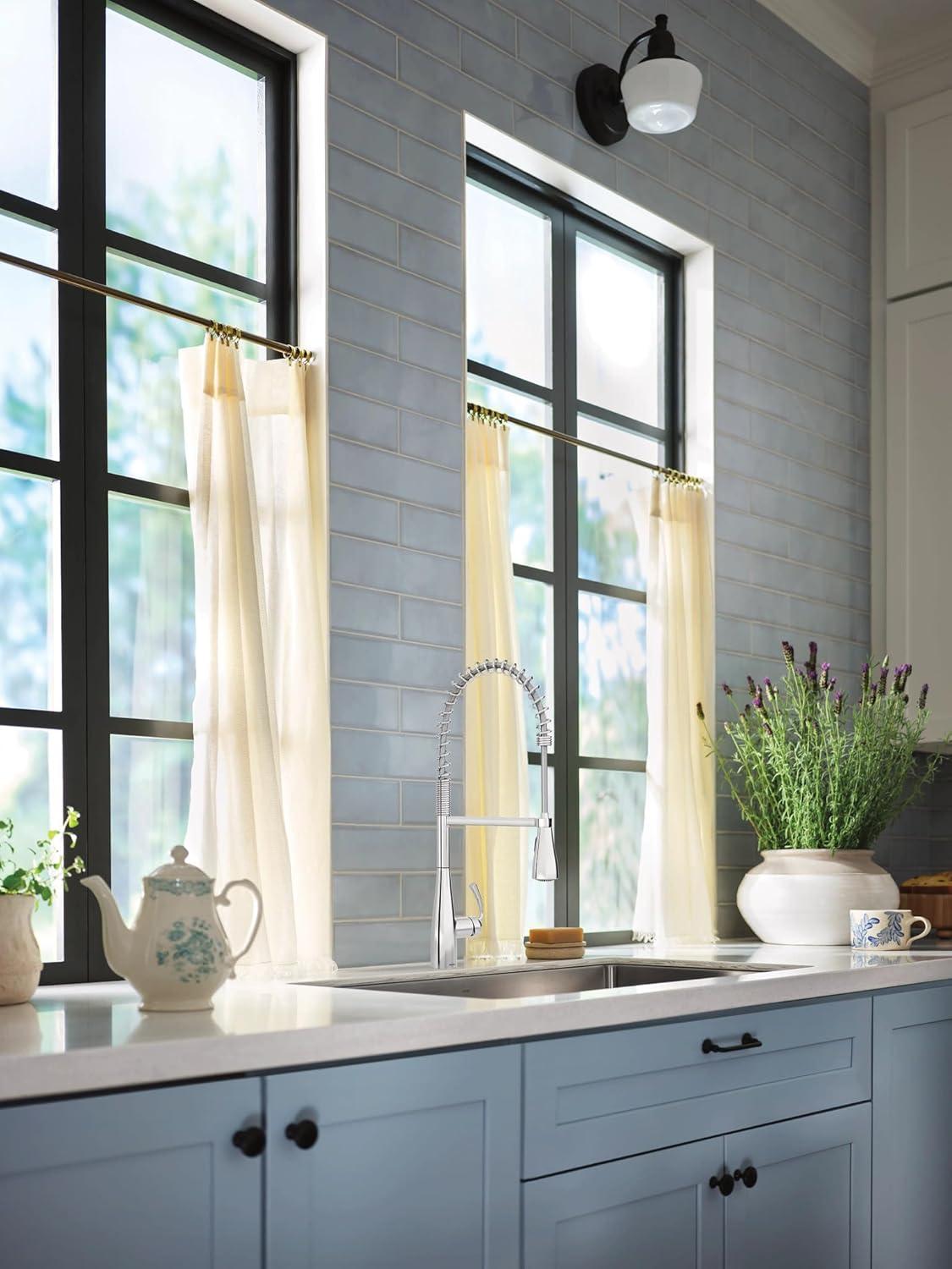 image:imageMoen Essie Spot Resist Stainless MotionSense Wave OneHandle Touchless Kitchen Faucet with Pulldown Sprayer and Soap Dispenser 87014EWSRSChrome