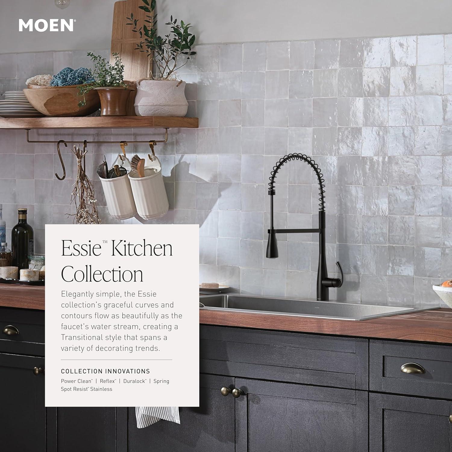 image:imageMoen Essie Spot Resist Stainless MotionSense Wave OneHandle Touchless Kitchen Faucet with Pulldown Sprayer and Soap Dispenser 87014EWSRSSpot Resist Stainless