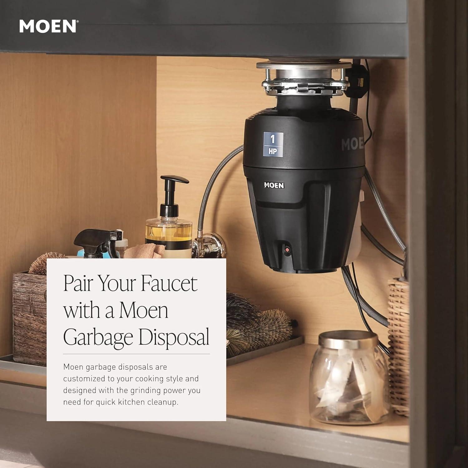 image:imageMoen Kiran Spot Resist Stainless OneHandle High Arc Pulldown Kitchen Faucet with Power Clean 87599SRSChrome