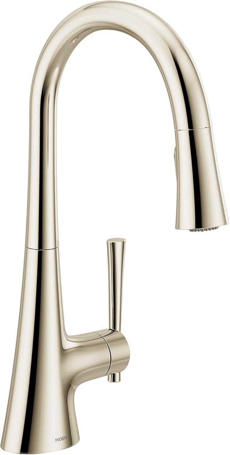 image:imageMoen Kurv Polished Nickel Motionsense Wave Sensor Touchless One Handle High Arc Pulldown Modern Kitchen Faucet Featuring Power Clean 9126EWNLPolished Nickel
