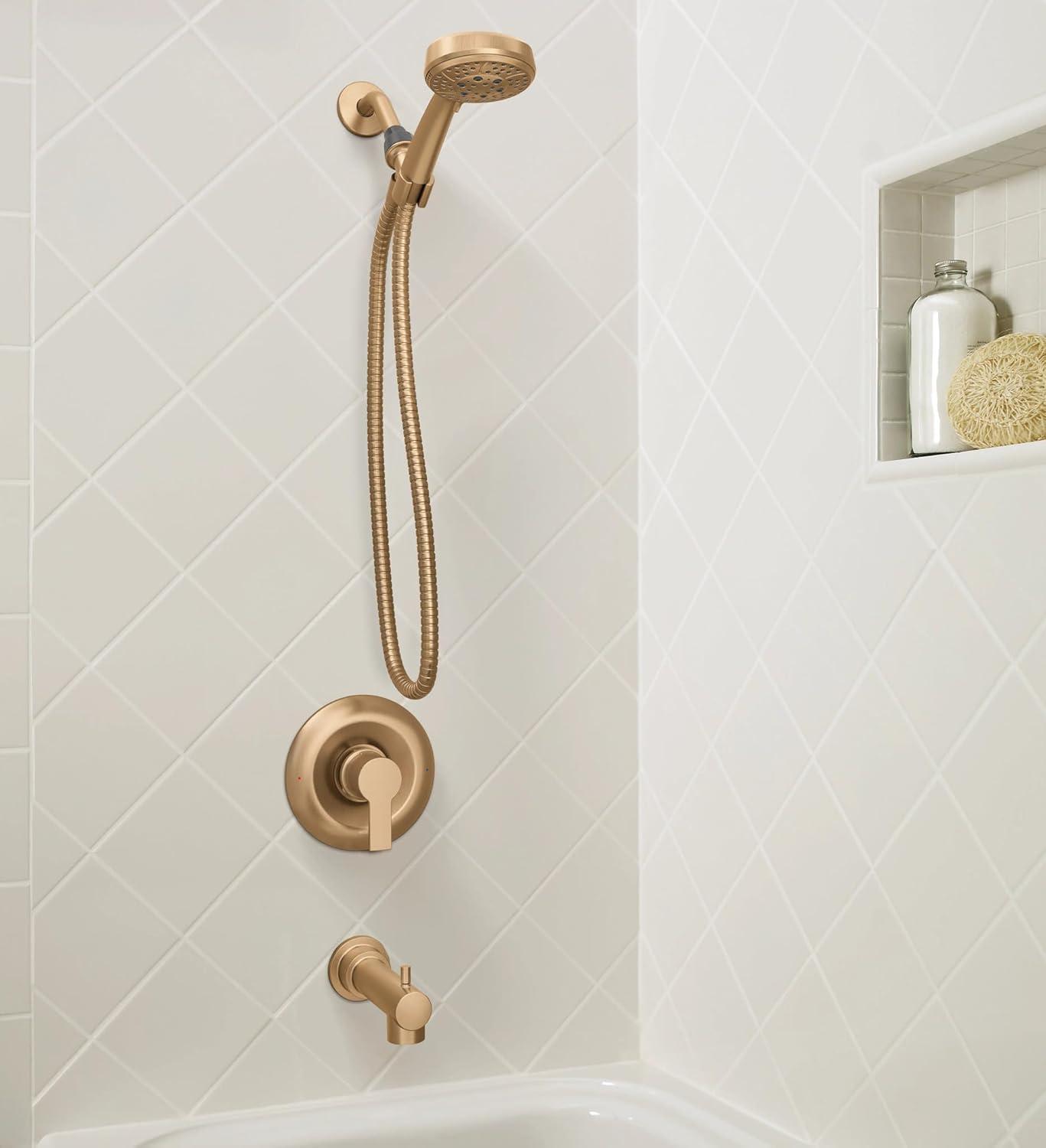 image:imageMoen Meena Bronzed Gold Single Handle Modern Shower Faucet with Handshower and Tub Spout for Bathtub Valve Included 82618BZGBronzed Gold