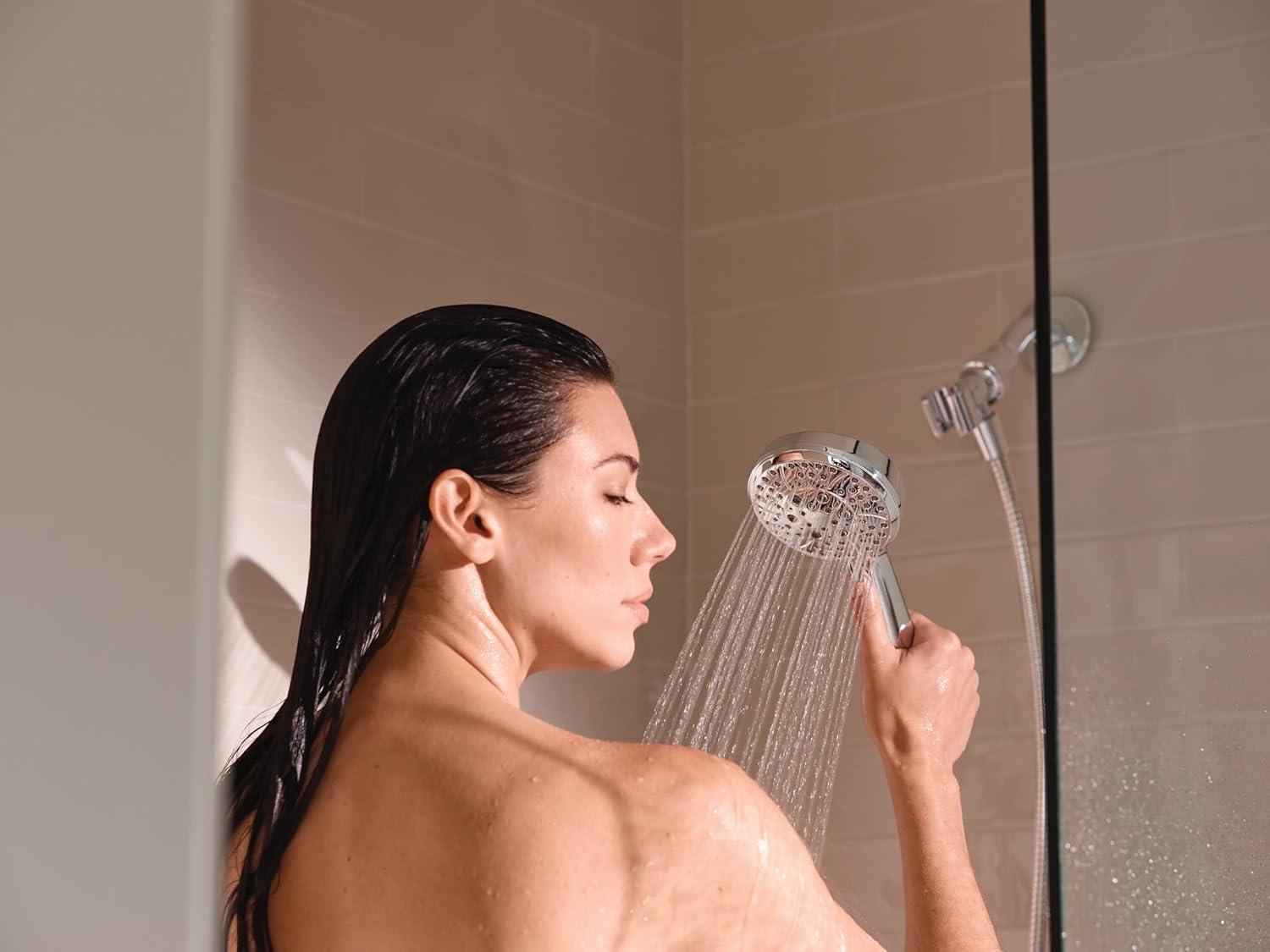image:imageMoen Meena Bronzed Gold Single Handle Modern Shower Faucet with Handshower and Tub Spout for Bathtub Valve Included 82618BZGChrome