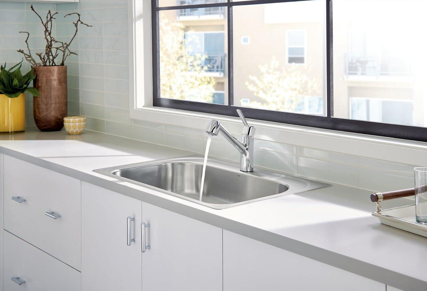 image:imageMoen Method Spot Resist Stainless Steel OneHandle Pullout Kitchen Faucet with High Spray Pressure Kitchen Sink Faucets with Pull Out Sprayer 7585SRSChrome