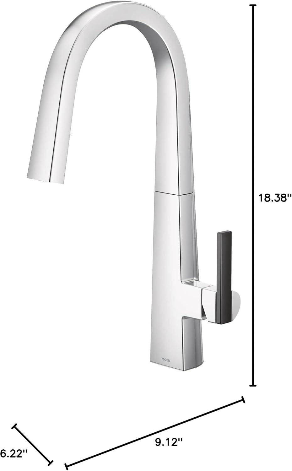 image:imageMoen Nio Spot Resist Stainless Contemporary Smart Faucet Touchless Pull Down Sprayer Kitchen Faucet with Voice Control and Power Boost S75005EVSRSChrome
