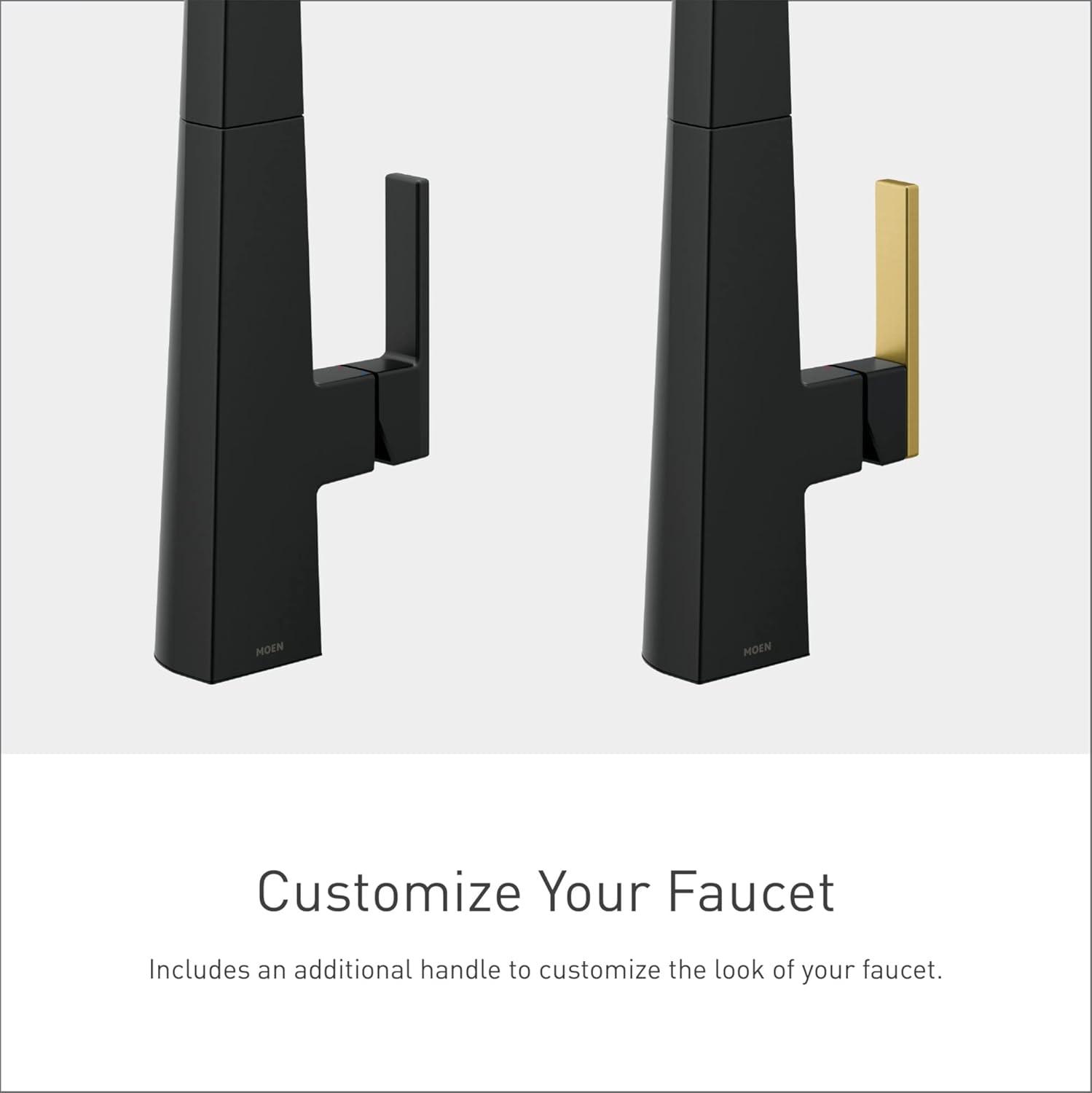 image:imageMoen Nio Spot Resist Stainless Contemporary Smart Faucet Touchless Pull Down Sprayer Kitchen Faucet with Voice Control and Power Boost S75005EVSRSMatte Black