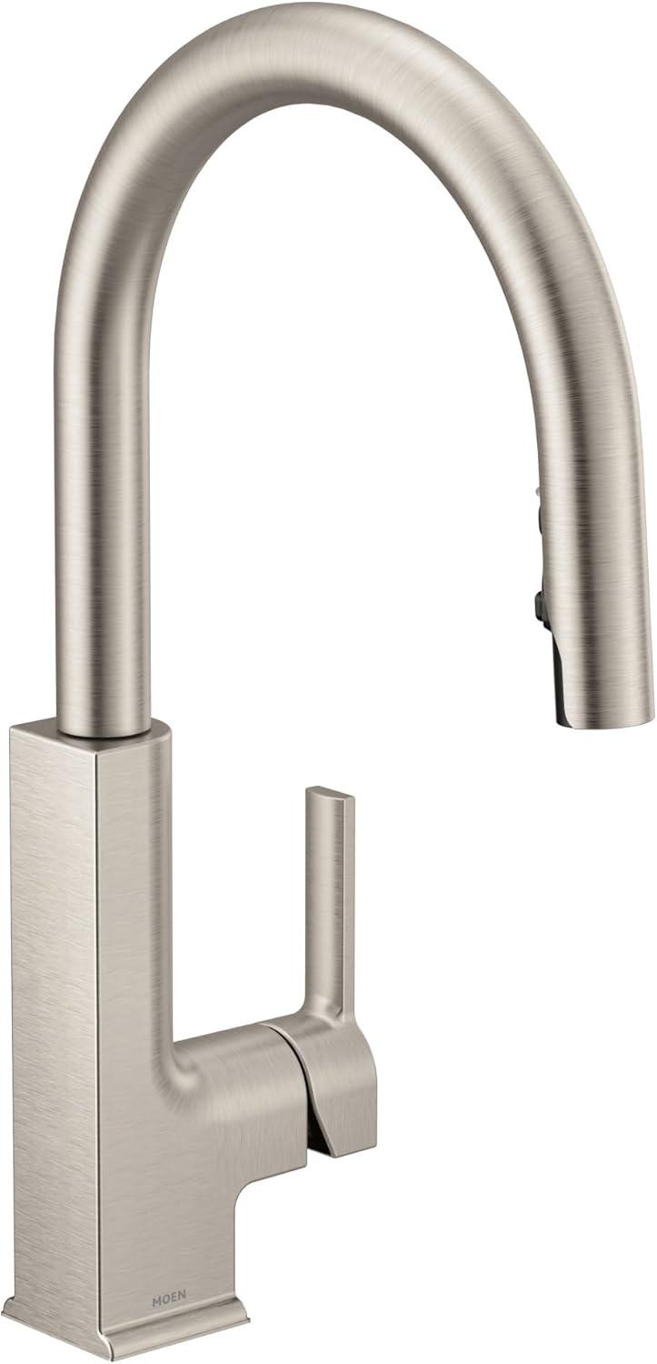 image:imageMoen STO One Handle High Arc Pulldown Modern Kitchen Faucet with Power Clean Spot Resist Stainless S72308SRSSpot Resist Stainless