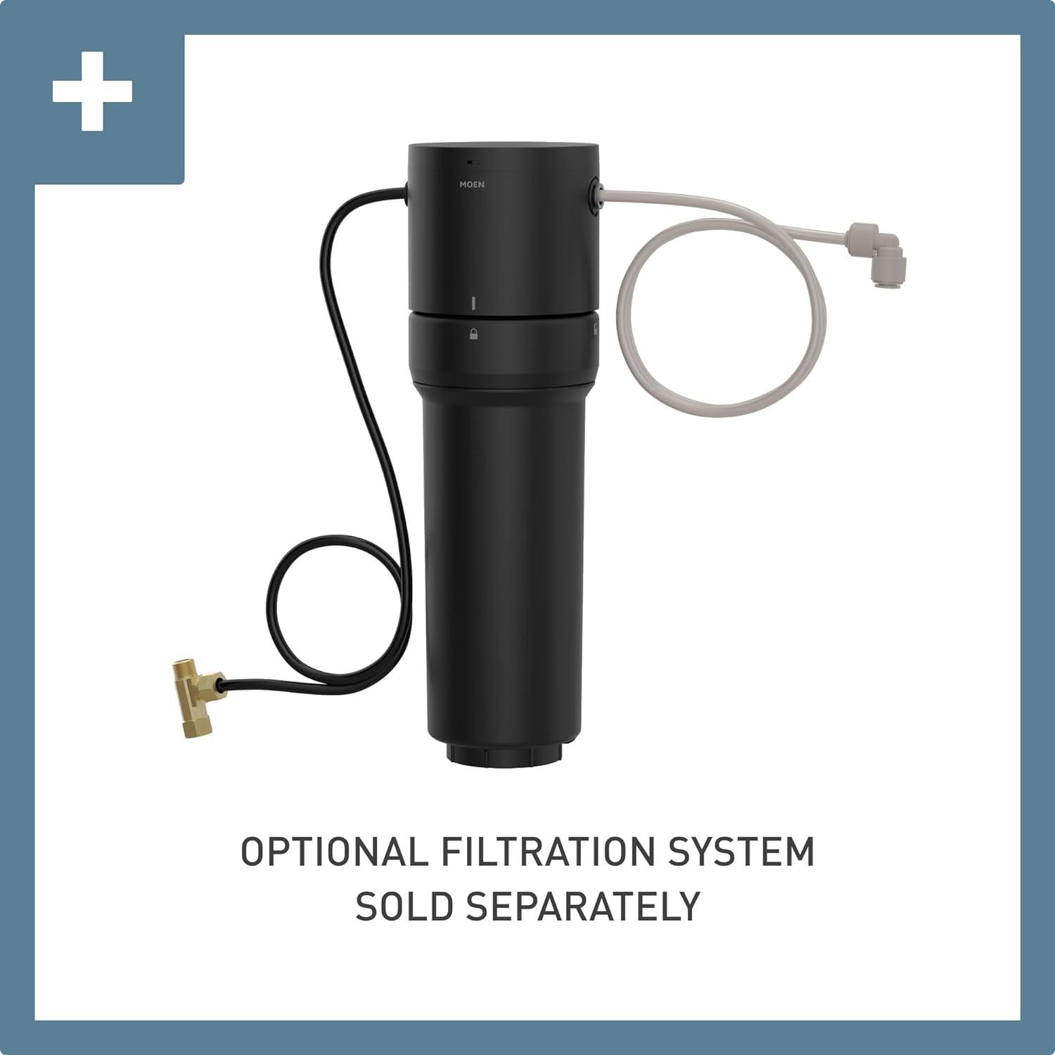 image:imageMoen Sinema Chrome Spring Pulldown Kitchen Faucet with PreRinse and Power Boost Modern Kitchen Faucet One Handle Easy Installation S5235Spot Resist Stainless