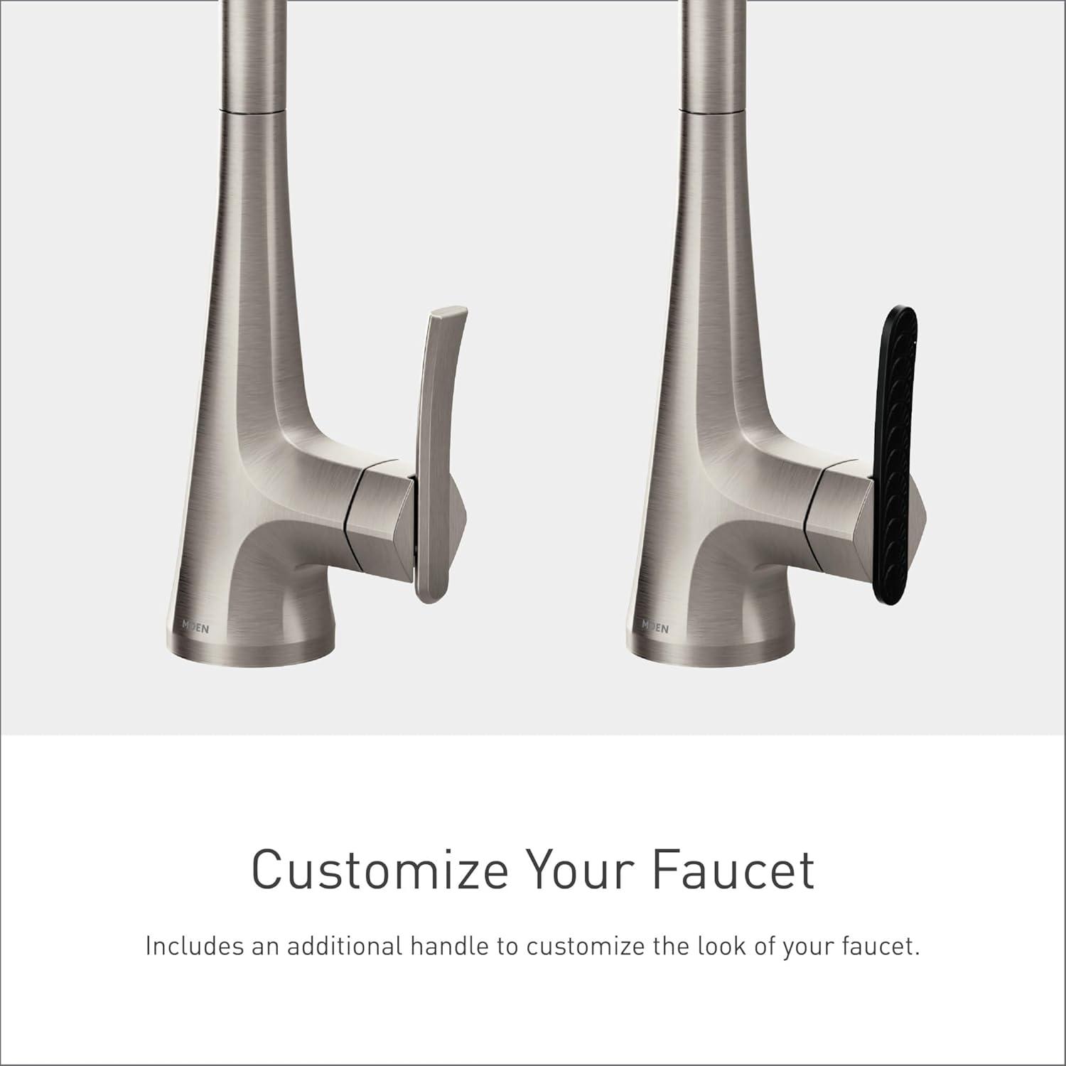 image:imageMoen Sinema Chrome Spring Pulldown Kitchen Faucet with PreRinse and Power Boost Modern Kitchen Faucet One Handle Easy Installation S5235Spot Resist Stainless