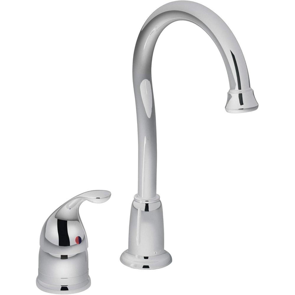 image:imageMoen 4905SRS Camerist OneHandle High Arc Bar Faucet Spot Resist StainlessChrome
