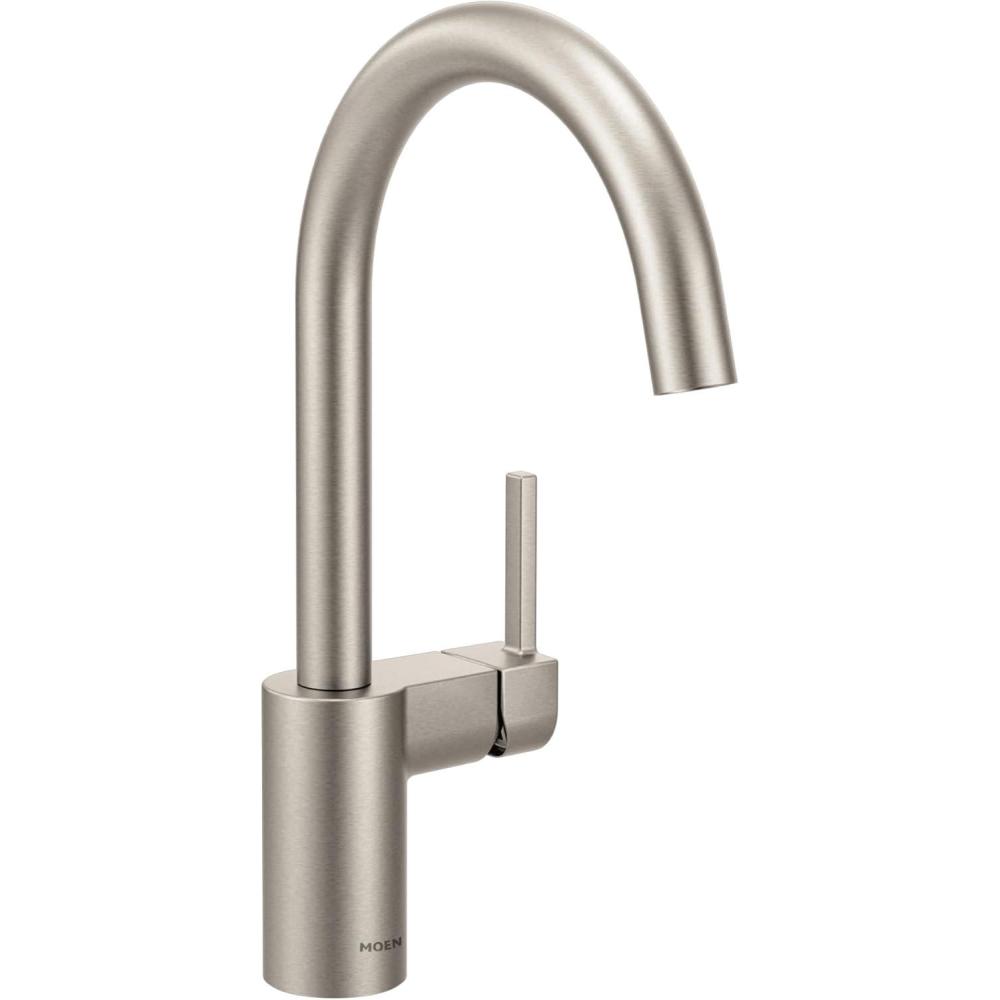 image:imageMoen 7365SRS Align OneHandle HighArc Modern Kitchen Faucet Spot Resist StainlessSpot Resist Stainless
