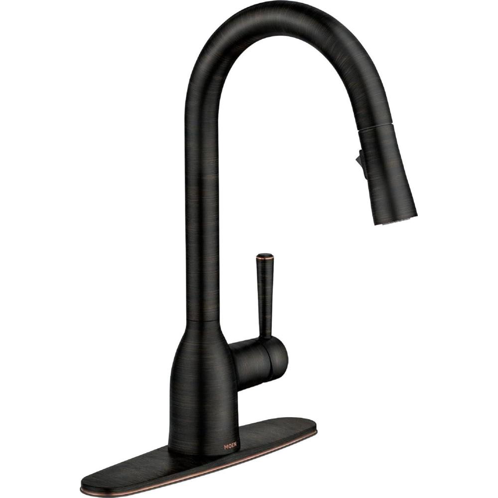 image:imageMoen Adler Chrome Motionsense Wave Sensor Touchless One Handle Pulldown Kitchen Faucet Featuring Power Clean 87233EWCMediterranean Bronze