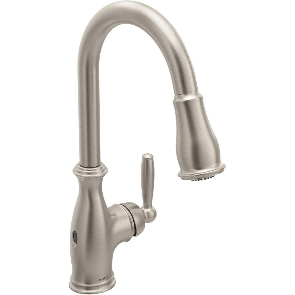 image:imageMoen Brantford Spot Resist Stainless Motionsense Wave Touchless OneHandle Pulldown Kitchen Faucet Featuring Power Clean and Reflex Docking System 7185EWSRSSpot Resist Stainless