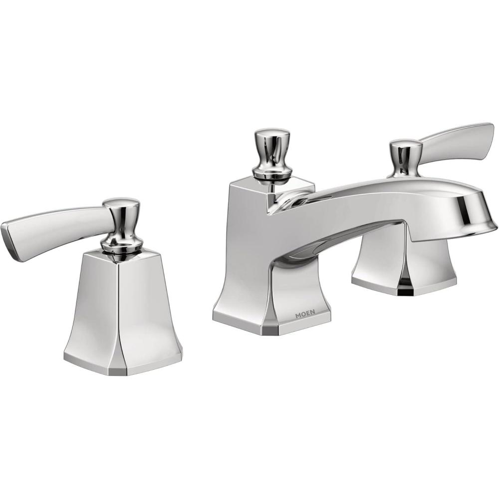 image:imageMoen Conway Chrome Two Handle Widespread Bathroom Sink Faucet with Valve Included 84926