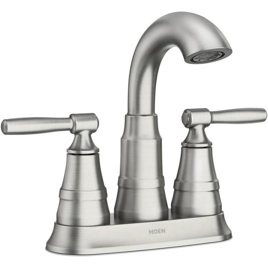 image:imageMoen Halle Spot Resist Nickel Widespread Traditional Bathroom Faucet with Drain Assembly for 3Hole Applications 84972SRNPack of 1