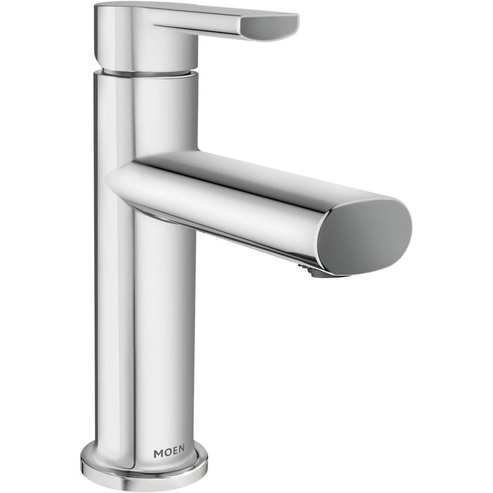 image:imageMoen Meena Bronzed Gold OneHandle Single Hole Modern Bathroom Sink Faucet with Optional Deckplate and Drain Assembly 84794BZGChrome