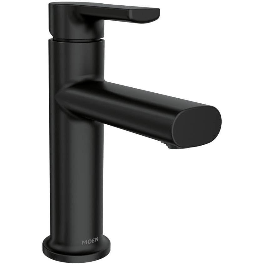 image:imageMoen Meena Bronzed Gold OneHandle Single Hole Modern Bathroom Sink Faucet with Optional Deckplate and Drain Assembly 84794BZGMatte Black