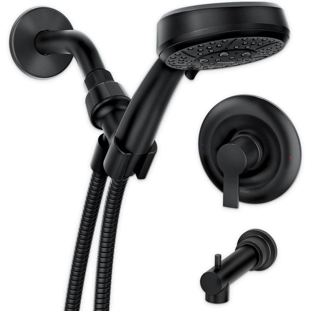 image:imageMoen Meena Bronzed Gold Single Handle Modern Shower Faucet with Handshower and Tub Spout for Bathtub Valve Included 82618BZGMatte Black