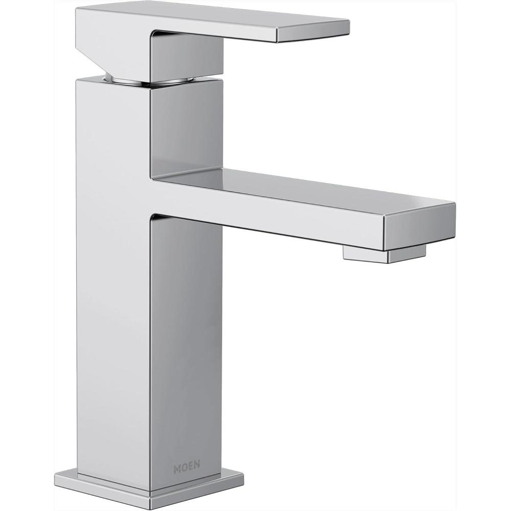 image:imageMoen Revyl Bronzed Gold OneHandle Single Hole Modern Bathroom Sink Faucet with Optional Deckplate and Spring Loaded Drain Assembly 84771BZGChrome