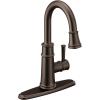 Moen 6260 Belfield One-Handle Pulldown Bar Faucet with Power Clean Featuring Reflex, Chrome(Oil Rubbed Bronze)