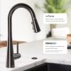 Moen 7864EVC Sleek Smart Faucet Touchless Pull Down Sprayer Kitchen Faucet with Voice Control and Power Boost, Chrome(Black Stainless)