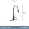 Moen 7864EVC Sleek Smart Faucet Touchless Pull Down Sprayer Kitchen Faucet with Voice Control and Power Boost, Chrome(Spot Resist Stainless)