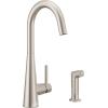 Moen 7870SRS Sleek One-Handle High Arc Kitchen Faucet with Side Spray, Spot Resist Stainless(Spot Resist Stainless)