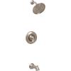 Moen 82850SRN Wetherly Posi-Temp Tub and Shower with Valve Included, Spot Resist Brushed Nickel