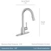 Moen Adler Chrome Motionsense Wave Sensor Touchless One Handle Pulldown Kitchen Faucet Featuring Power Clean, 87233EWC(Matte Black)