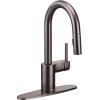 Moen Align Brushed Gold One-Handle Modern Pulldown Bar Faucet with Power Clean featuring Reflex Docking System, 5965BG(Black Stainless)