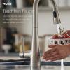 Moen Belfield Spot Resist Stainless Motionsense Wave Sensor Touchless One Handle Pulldown Kitchen Faucet Featuring Power Clean, 7260EWSRS(Chrome)