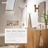 Moen Beric Matte Black Modern One-Handle Single Hole Bathroom Faucet with Drain Assembly and Optional Deckplate for Your Bath Sink, 84774BL(Chrome)